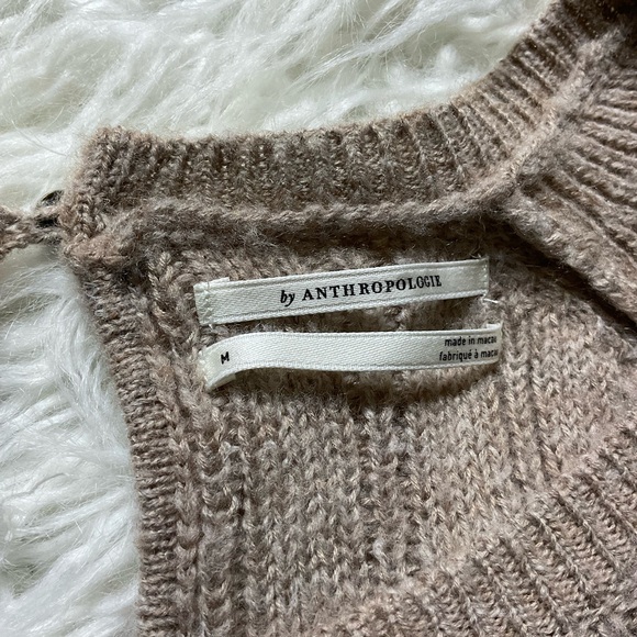 By Anthropologie Short-Sleeve Pointelle Sweater Tee - Picture 3 of 5